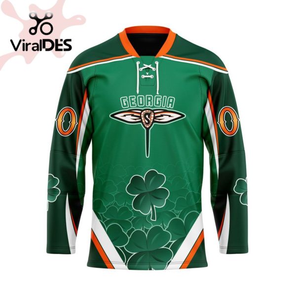 Custom Georgia Swarm Team Jersey For St.Patrick Day Hockey Jersey