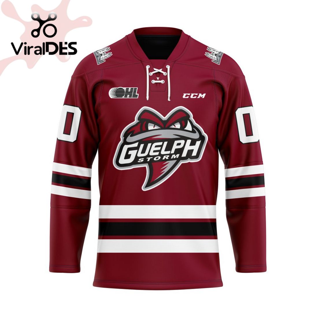 Custom Guelph Storm Home Hockey Jersey Viraldes Store