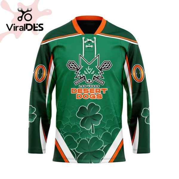 Custom Las Vegas Desert Dogs Team Jersey For St.Patrick Day Hockey Jersey