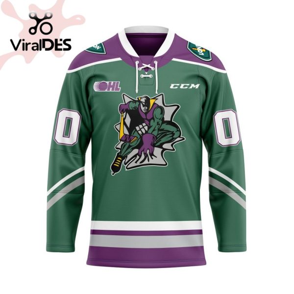 Custom London Knights Reverse Retro Pattern Hockey Jersey