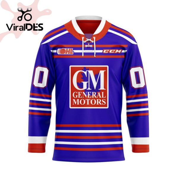 Custom Oshawa Generals Reverse Retro Pattern Hockey Jersey