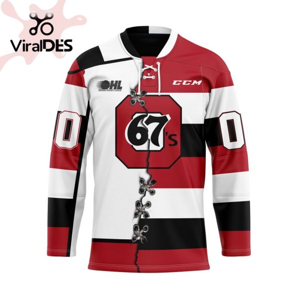Custom Ottawa 67’s Mix Home And Away Hockey Jersey