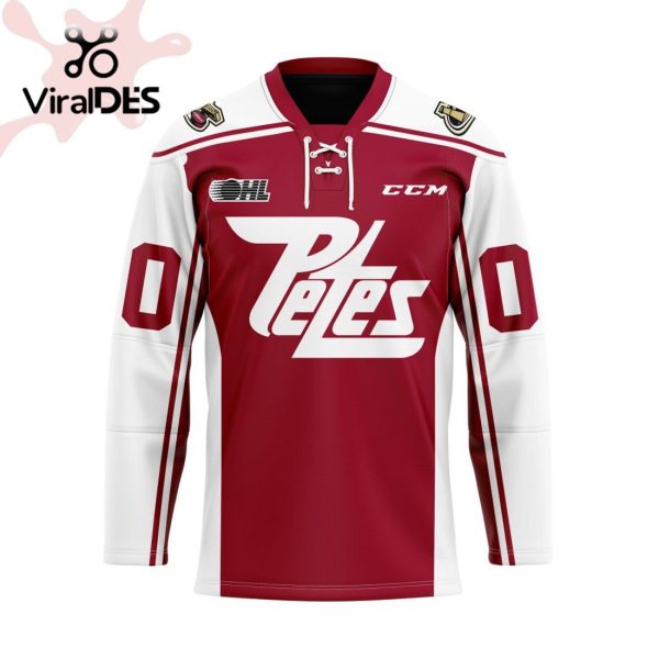 Custom Peterborough Petes Home Hockey Jersey