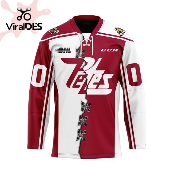 Custom Peterborough Petes Mix Home And Away Hockey Jersey