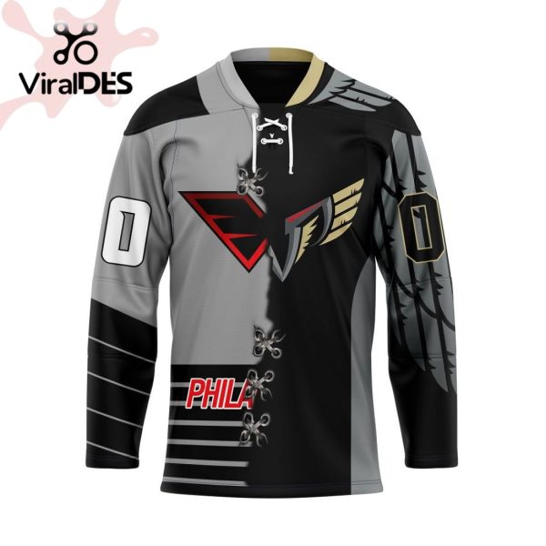 Custom Philadelphia Wings Mix Retro And Home Hockey Jersey