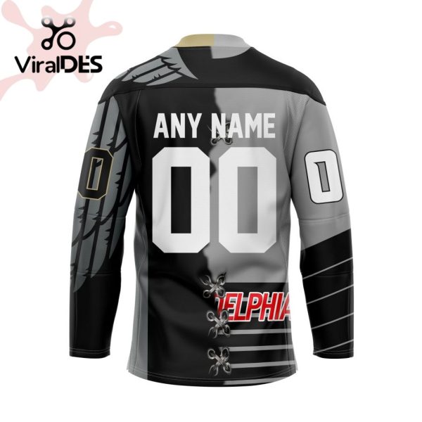 Custom Philadelphia Wings Mix Retro And Home Hockey Jersey