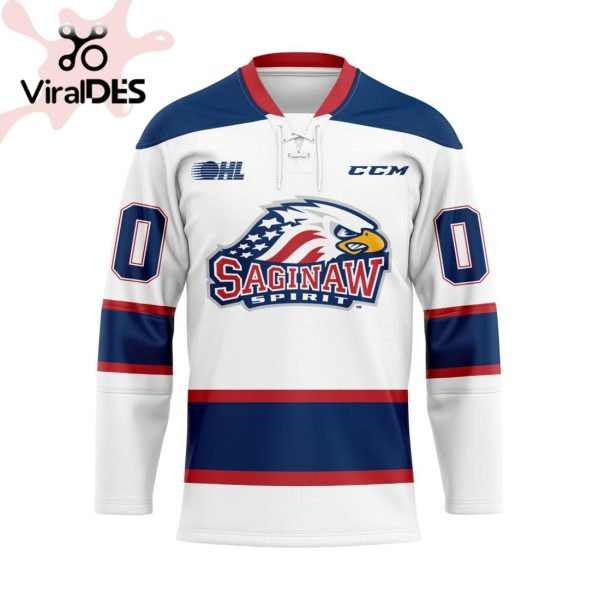 Custom Saginaw Spirit Away Hockey Jersey