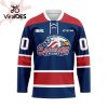 Custom Saginaw Spirit Mix Home And Away Hockey Jersey