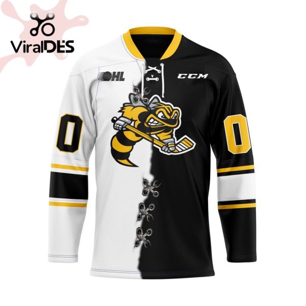 Custom Sarnia Sting Mix Home And Away Hockey Jersey