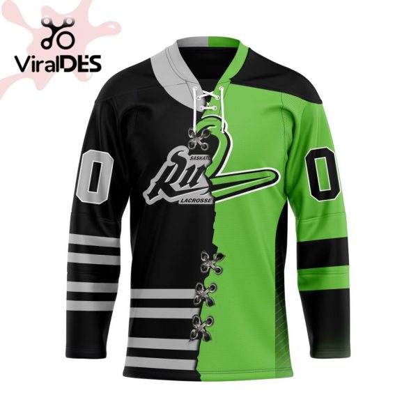 Custom Saskatchewan Rush Mix Retro And Home Hockey Jersey