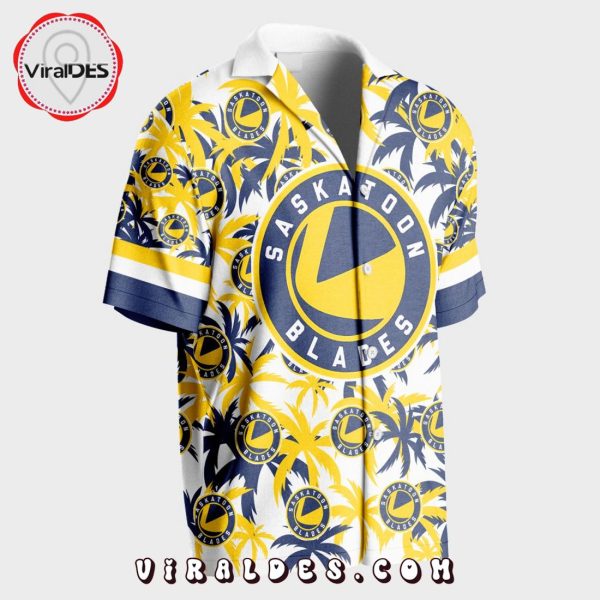 Custom Saskatoon Blades Using Away Jersey Color Hawaiian Shirt