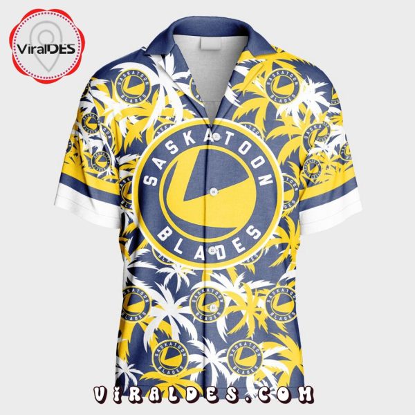 Custom Saskatoon Blades Using Home Jersey Color Hawaiian Shirt