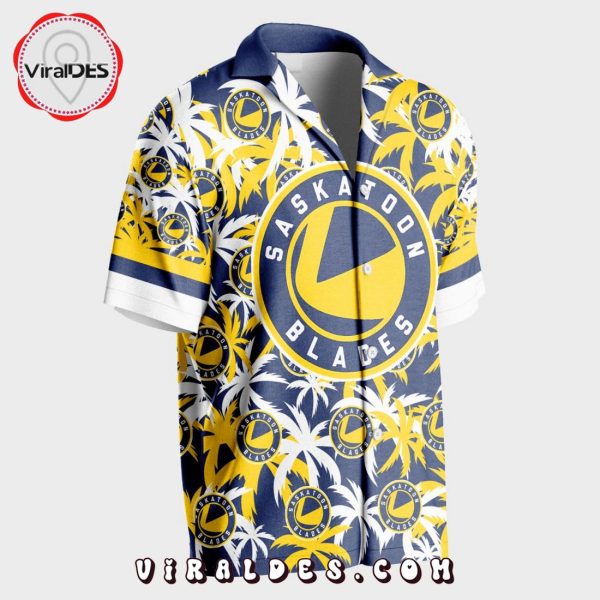 Custom Saskatoon Blades Using Home Jersey Color Hawaiian Shirt