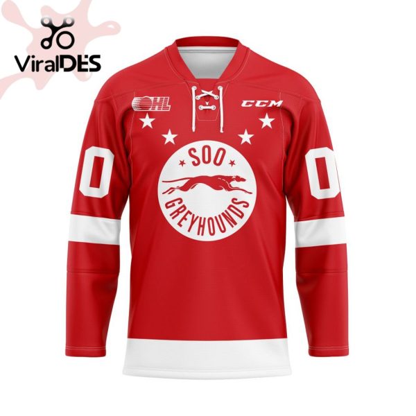 Custom Sault Ste. Marie Greyhounds Home Hockey Jersey