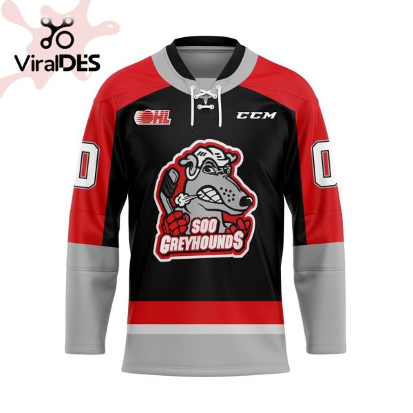 Custom Sault Ste. Marie Greyhounds Reverse Retro Pattern Hockey Jersey