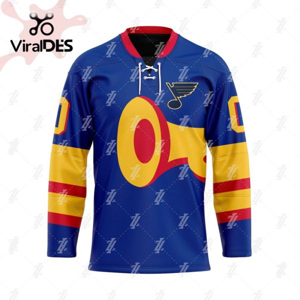 Custom St. Louis Blues Specialized Flying Jersey X Morden Stadium Hockey Jersey