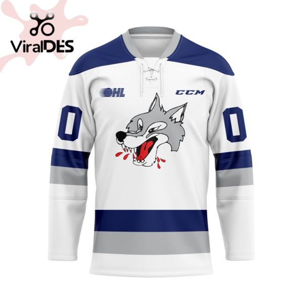 Custom Sudbury Wolves Away Hockey Jersey