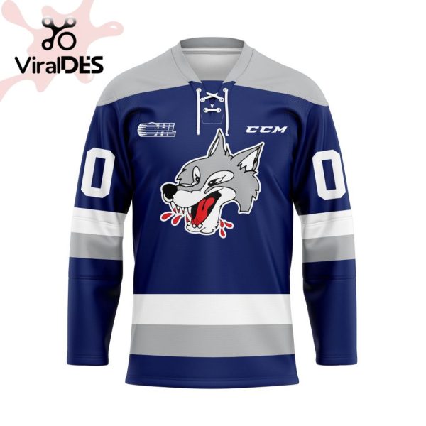 Custom Sudbury Wolves Home Hockey Jersey