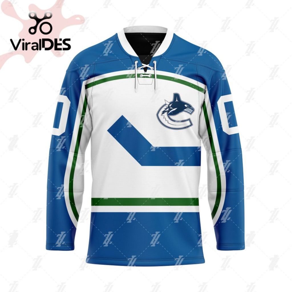 Custom Vancouver Canucks Specialized Flying Jersey X Morden Stadium Hockey Jersey