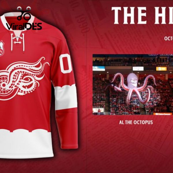 Detroit Red Wings Special Heritage Jersey Concepts With Team Logo Hockey Jersey
