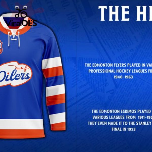 Edmonton Oilers Special Heritage Jersey Concepts With Team Logo Hockey Jersey
