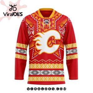 NHL Calgary Flames Personalized Native Design Hockey Jersey