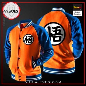 Dragon Ball Kanji Go Orange Baseball Jacket