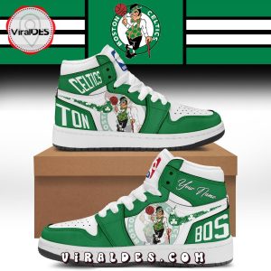 NBA Boston Celtics Sneakers Custom Green Air Jordan 1 Hightop Sneaker