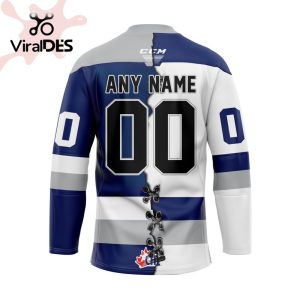 Custom Sudbury Wolves Mix Home And Away Hockey Jersey