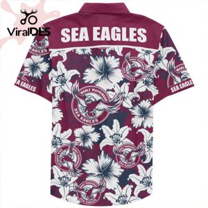 NRL Manly Warringah Sea Eagles Custom Text Hawaiian Shirt