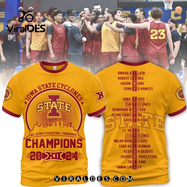 Iowa State Cyclones Men’s Basketball 2024 Champions Gold Hoodie