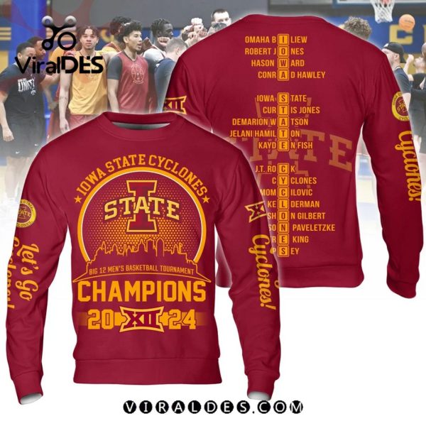 Iowa State Cyclones Men’s Basketball Champions 2024 Cardinal Hoodie