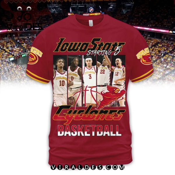 Iowa State Cyclones Men’s Basketball Starting Five Cardinal Hoodie