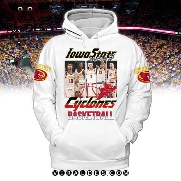 Iowa State Cyclones Men’s Basketball Starting Five White Hoodie