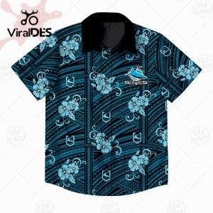 NRL Cronulla-Sutherland Sharks Custom Tribal Hawaiian Shirt