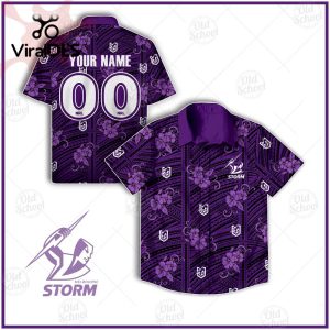 NRL Melbourne Storm Custom Tribal Hawaiian Shirt