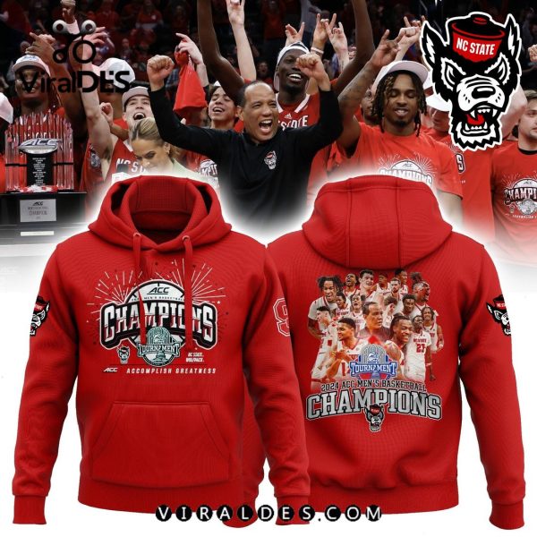 Limited Acc Championship NC State Wolfpack 2024 Red Hoodie, Jogger