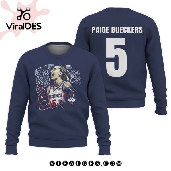 Limited Release UCONN Basketball Paige Bueckers Is Back Navy Hoodie