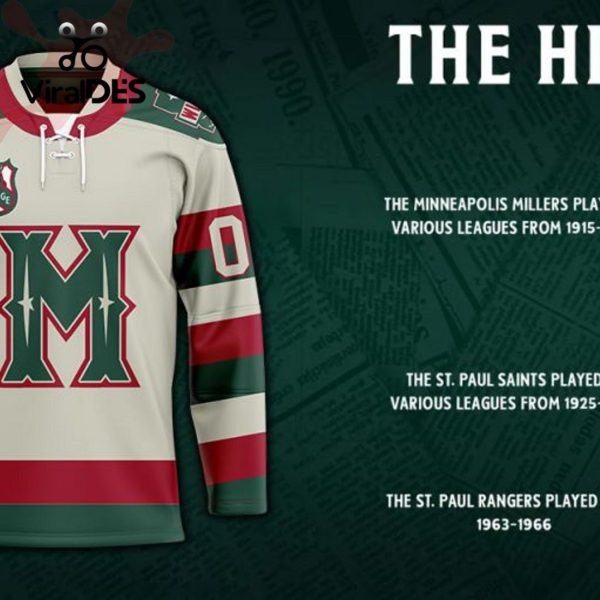 Minnesota Wild Special Heritage Jersey Concepts With Team Logo Hockey Jersey