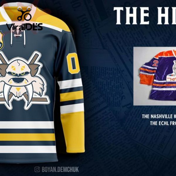 Nashville Predators Special Heritage Jersey Concepts With Team Logo Hockey Jersey