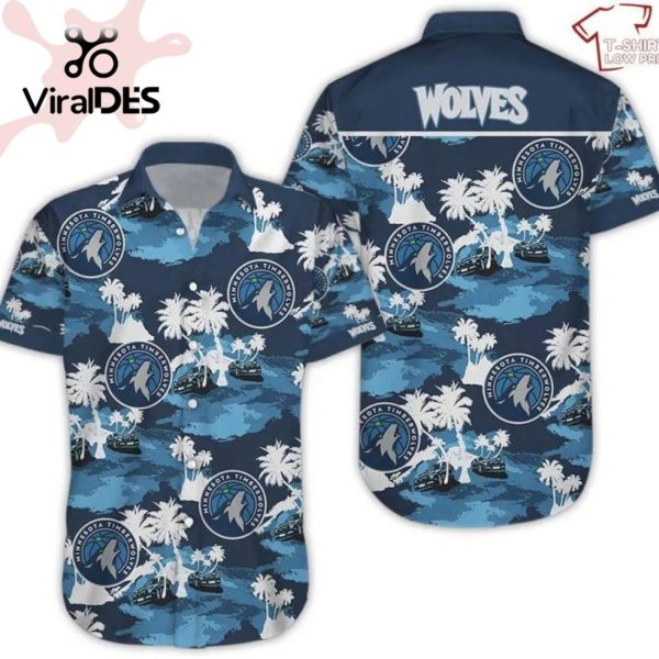 NBA Minnesota Timberwolves White Blue Hawaiian Shirt