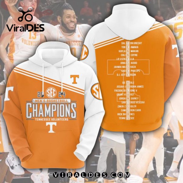 NCAA Tennessee Volunteers Men’s Basketball Hoodie Apparels 3D