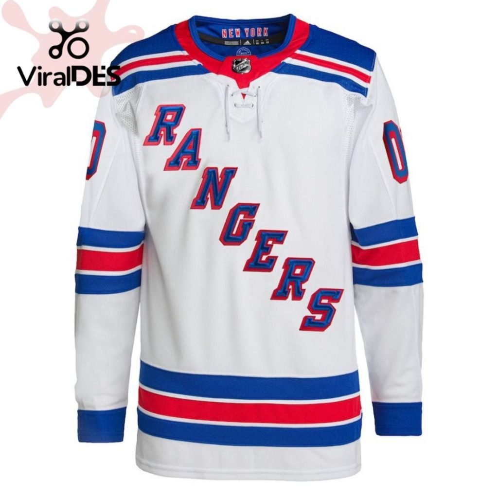 New York Rangers Away Primegreen Pro Custom White Hockey Jersey