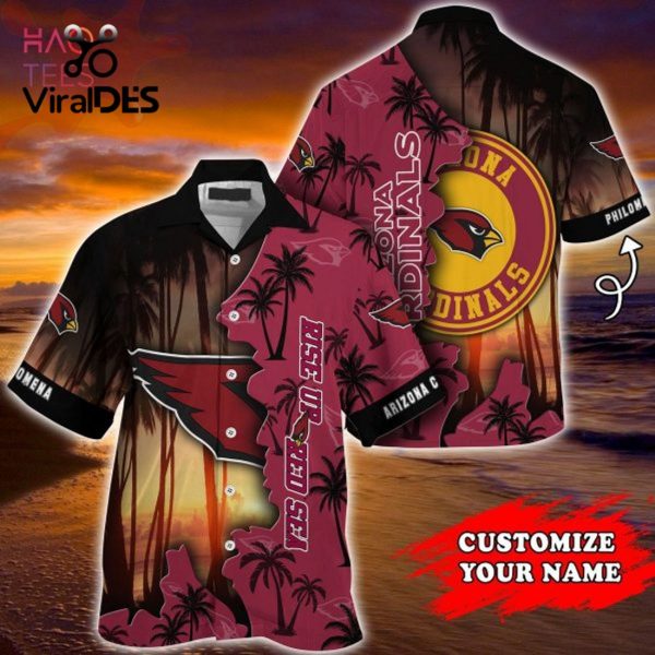 NFL Arizona Cardinals Custom Coconut Tree Red Hawaiian Shirt