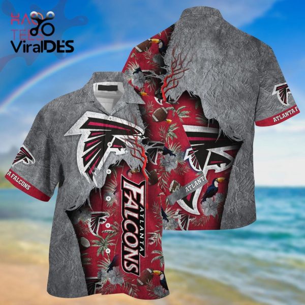 NFL Atlanta Falcons Silver Red Hawaiian Shirt