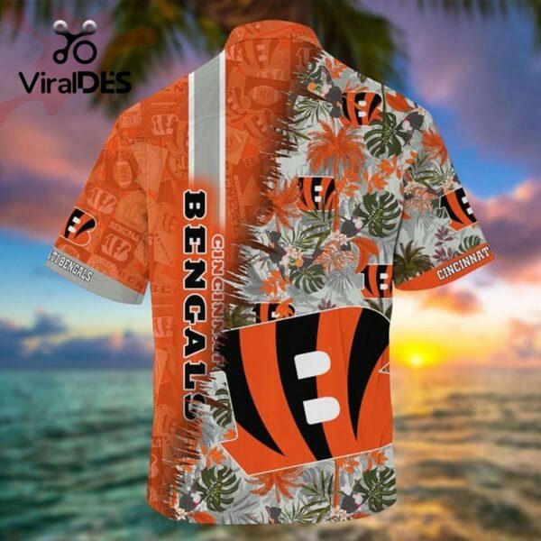 NFL Cincinnati Bengals Orange Green Hawaiian Shirt