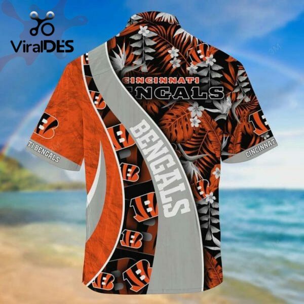 NFL Cincinnati Bengals Orange Grey Hawaiian Shirt