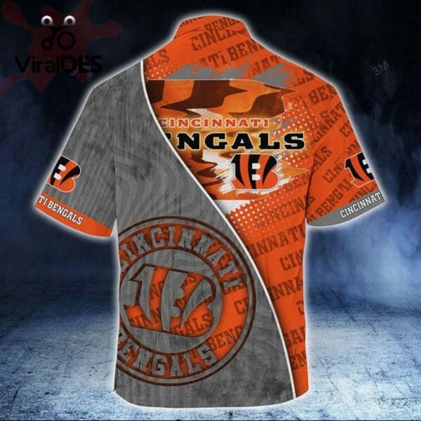 NFL Cincinnati Bengals Orange Grey Hawaiian Shirt Limited