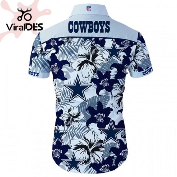 NFL Dallas Cowboys Tropical Flower Short Sleeve Hawaiian Shirt