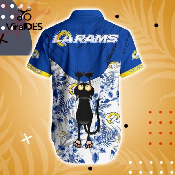 NFL Los Angeles Rams Black Cat Graphic Hawaiian Shirt